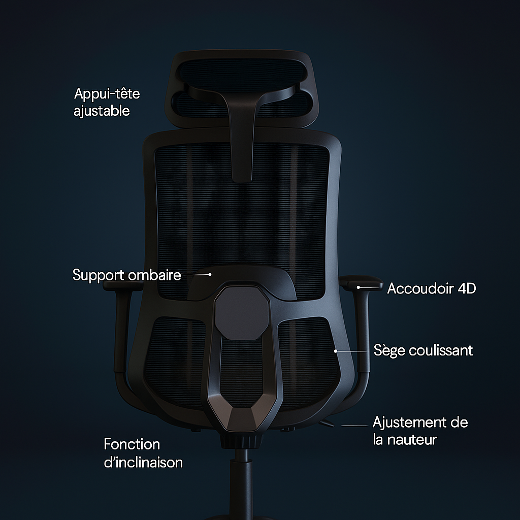 Chaise de bureau ergonomique